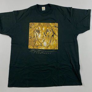 Vintage 90s MGM Grand Hotel Las Vegas Mens 3XL Lion Casino Poker XXXL Made USA